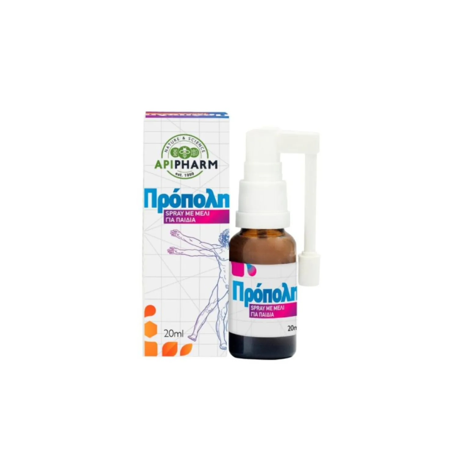 AP-09_PETROS Apipharm Propolis With Honey Spray For Kids για τον Ερεθισμένο Λαιμό 20ml - Image 1
