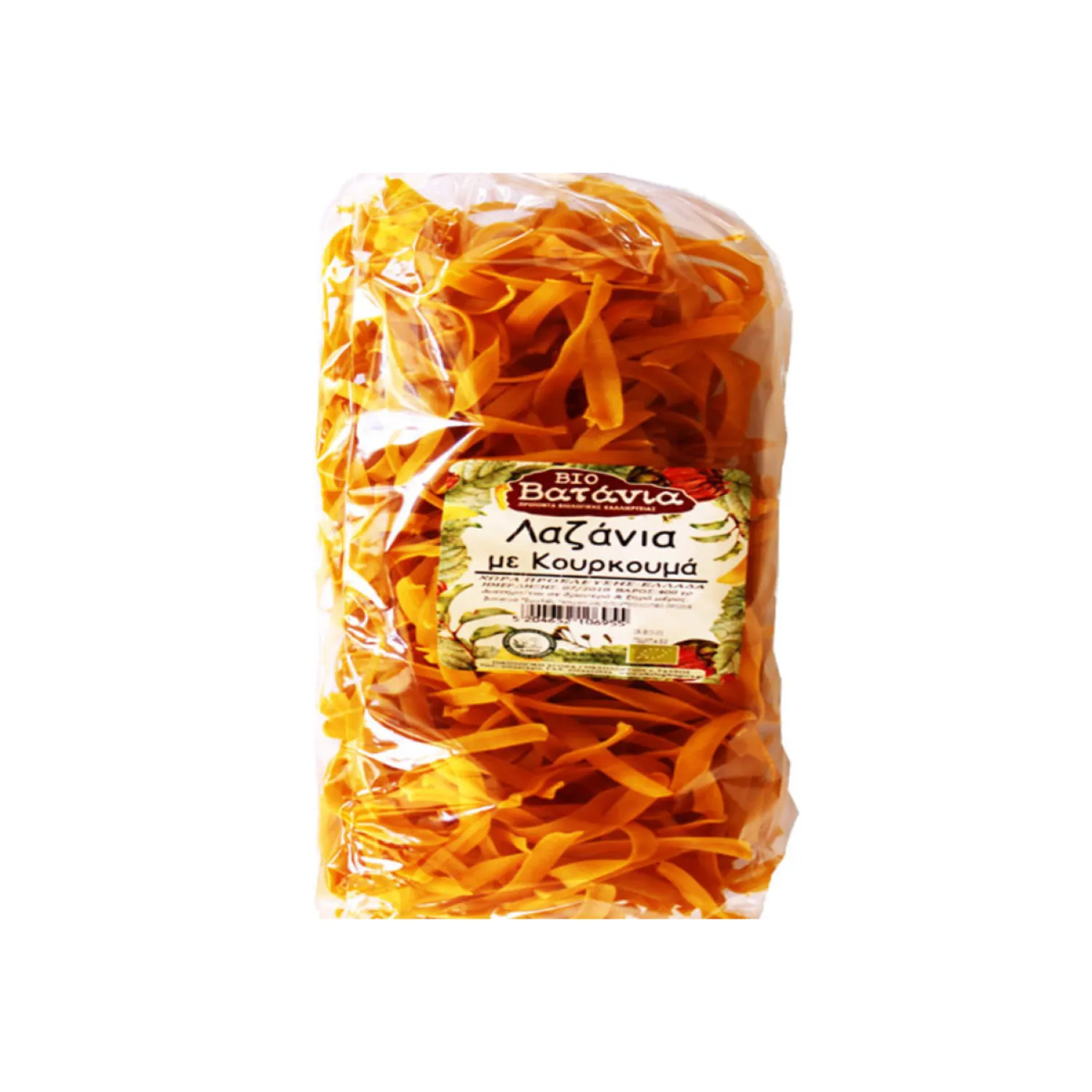 (BAT-01)_PETROS ΒΙΟ ΒΑΤΑΝΙΑ ΛΑΖΑΝΙΑ ΜΕ ΚΟΥΡΚΟΥΜΑ 400 γρ. - Image 1
