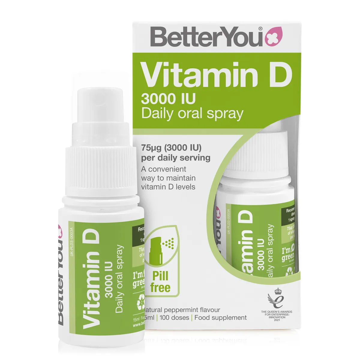 D 3000_PETROS BetterYou DLux 3000iu Daily Vitamin D Βιταμίνη για Ανοσοποιητικό 3000iu 15ml - Image 1