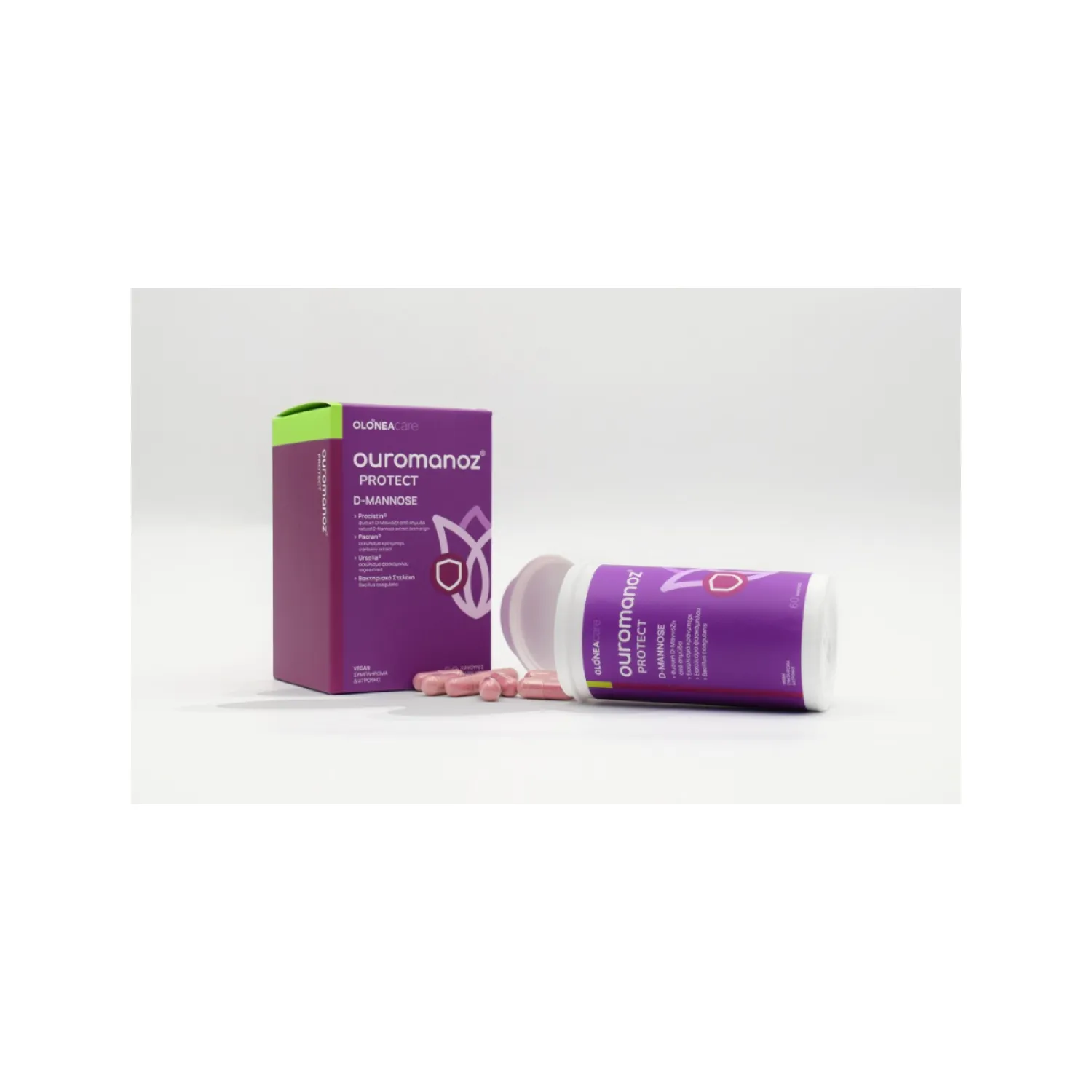 OLN-07_PETROS Olonea Ouromanoz Protect D-Mannose 60 φυτικές κάψουλες - Image 1