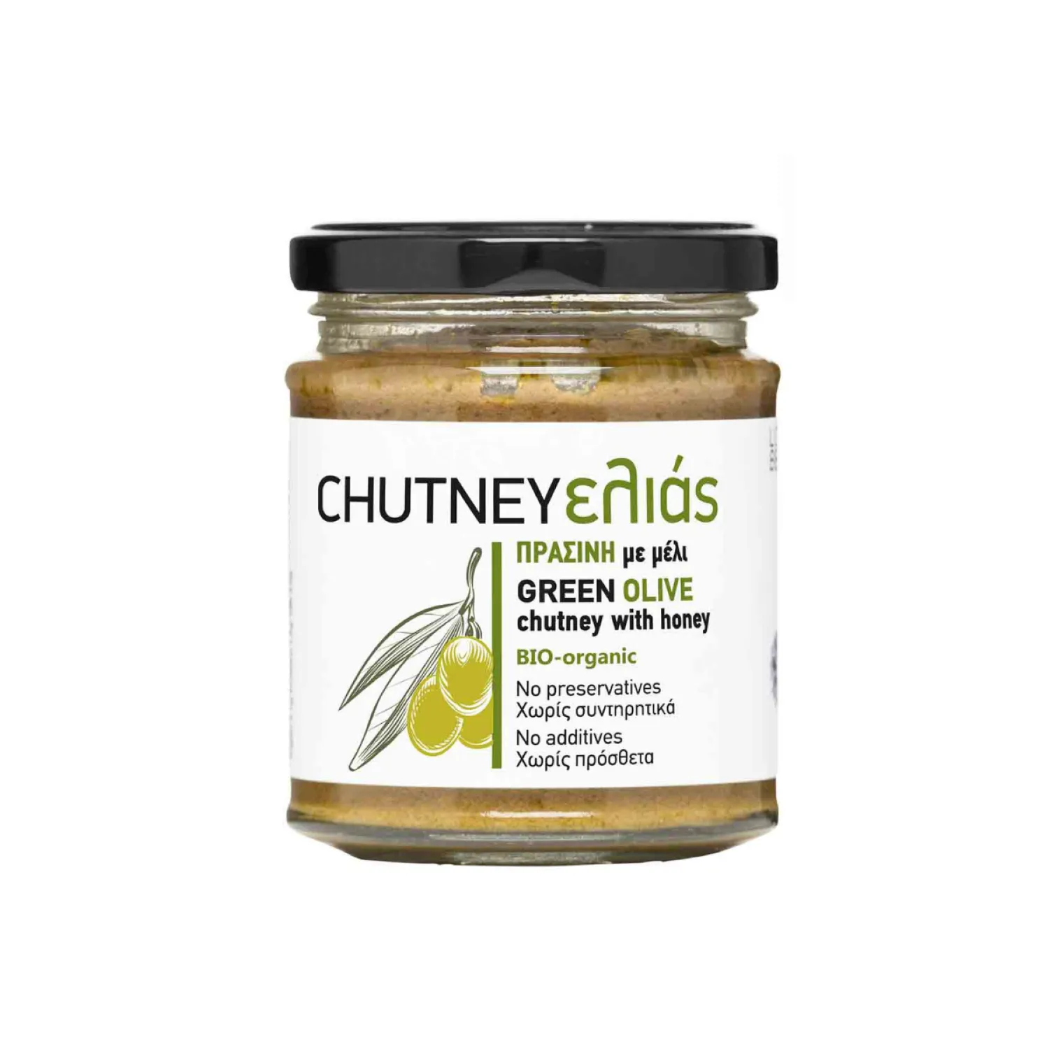 (OT-05)_PETROS Olea Tree Πάστα Τσάτνει Πράσινης Ελιάς με μέλι 180gr - Image 1